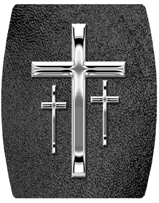 DNSHEND 517 SL SH BK Silver 3 Crosses Shimmer Black